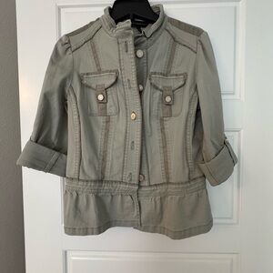 White House Black Market Olive Green Jacket size 4
